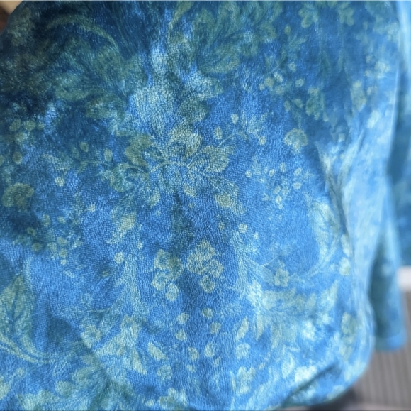 Free People Large Bali Tightrope Romper Turquoise Velvet Daisy Jones Mermaidcore - Picture 11 of 16